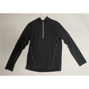 Icebreaker Merino GT Men's Medium Long Sleeve 1/4 Zip Pullover Base Layer Gray